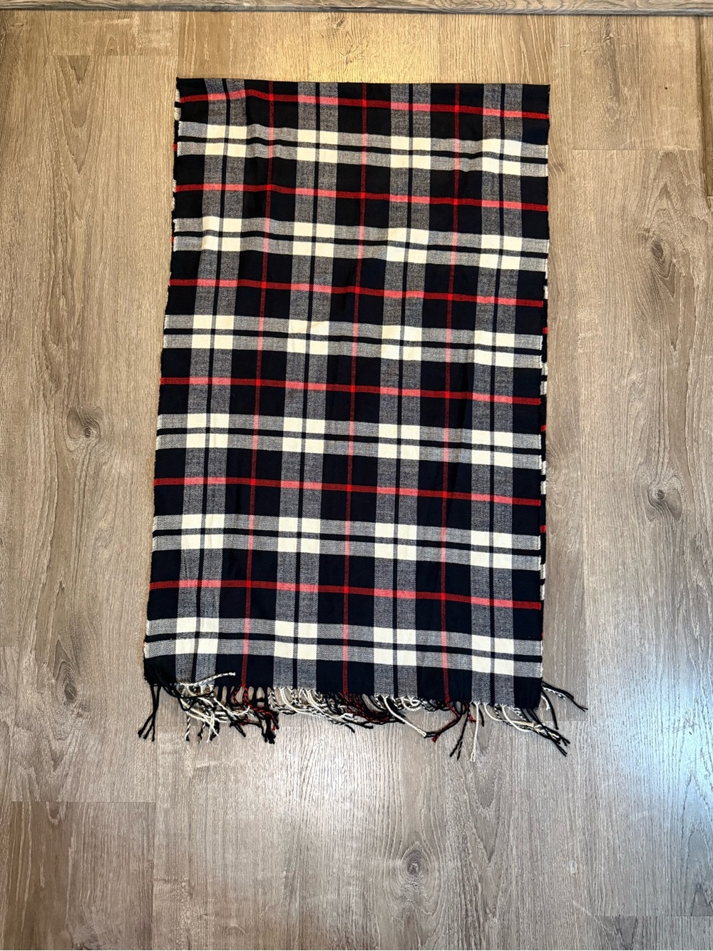 J.crew Factory Plaid Tartan Fringe Scarf